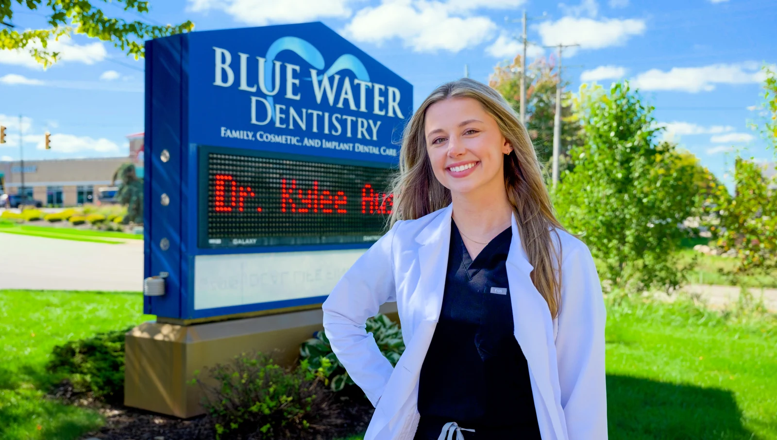 Dr. Kylee Austin outside our office
